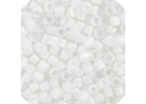 White AB line Dyed Delica 11/0 DB-66 - Turtle Island Beads And Silver