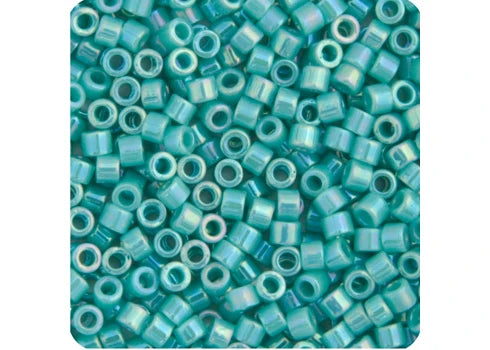 Turquoise Opaque AB Delica 11/0 DB-0166 - Turtle Island Beads And Silver