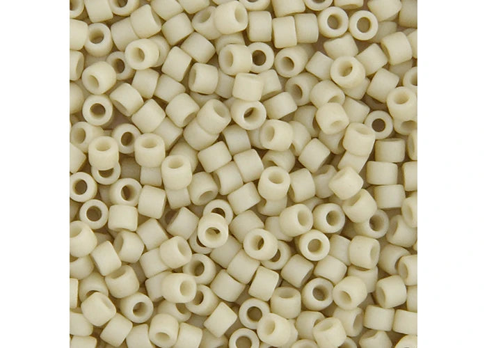 Ivory Opaque Matte Glazed Luster Delica 11/0 DB-388 - Turtle Island Beads And Silver