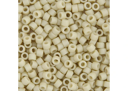 Ivory Opaque Matte Glazed Luster Delica 11/0 DB-388 - Turtle Island Beads And Silver