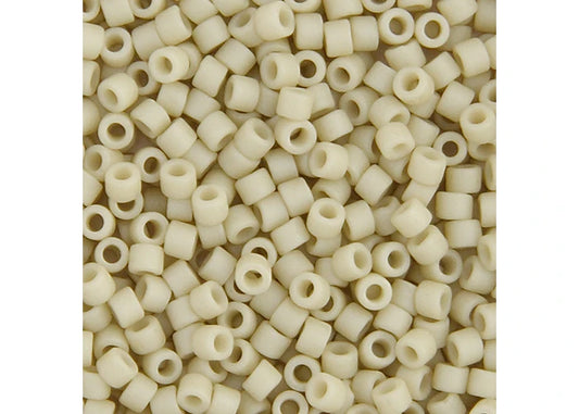 Ivory Opaque Matte Glazed Luster Delica 11/0 DB-388 - Turtle Island Beads And Silver