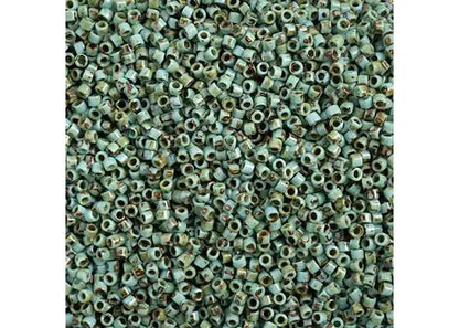 Picasso Opaque Turquoise Seafood Delica 11/0 DB-2264 - Turtle Island Beads And Silver