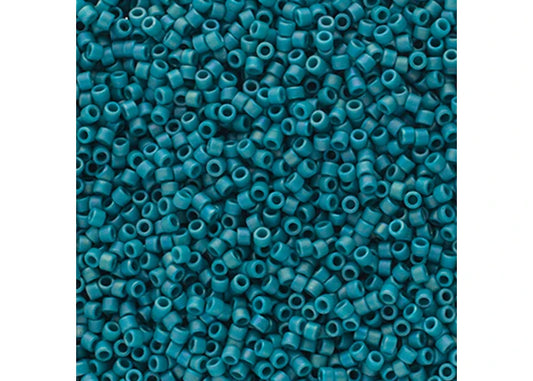 Frosted Glazed Rainbow Arctic Blue Delica 11/0  DB-2315 - Turtle Island Beads And Silver