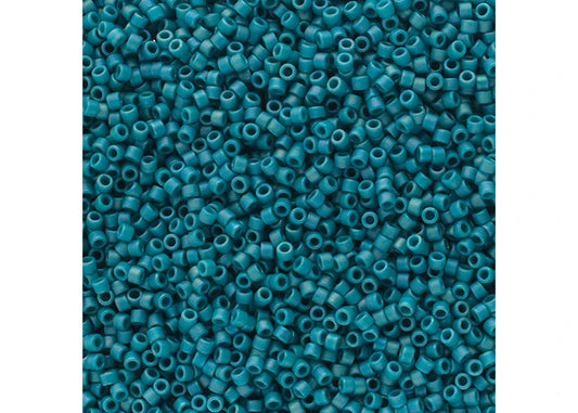 Frosted Glazed Rainbow Arctic Blue Delica 11/0  DB-2315 - Turtle Island Beads And Silver