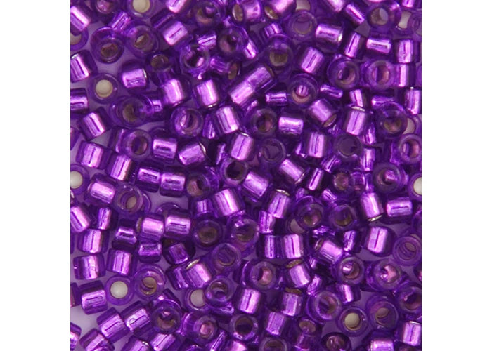 Mangenta Silverlined Delica 11/0 DB-1345 - Turtle Island Beads And Silver