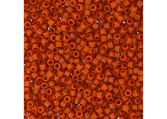 Duracoat Opaque Dyed Pumpkin Orange Delica 11/0 DB-2108 - Turtle Island Beads And Silver