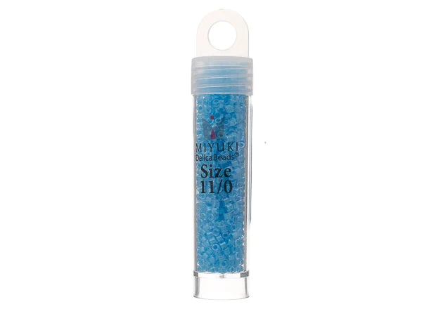 Ocean Blue Luminous Neon Delica 11/0 DB-2039 - Turtle Island Beads And Silver