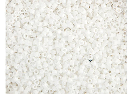 White Matte Delica 11/0 DB-351 - Turtle Island Beads And Silver