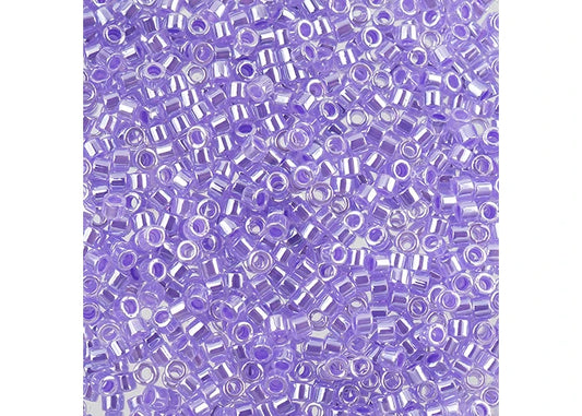 Crystal Purple Ceylon Lined-Dyed Delica 11/0 DB-249 - Turtle Island Beads And Silver
