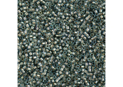 FANCY LINED LIGHT TEAL SILVER 11/0