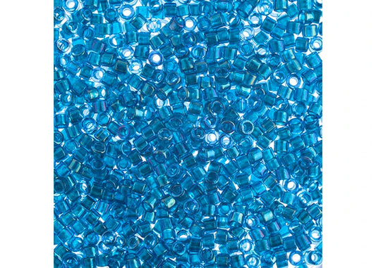 Fancy Lined Blue Zircon 11/0