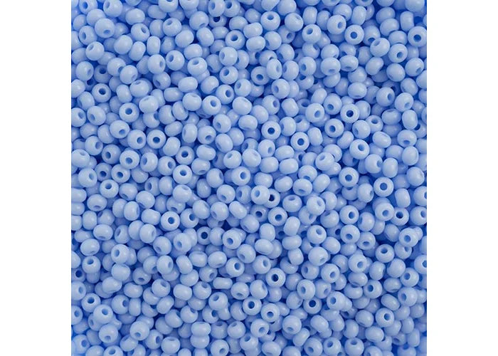 CZECH SEED BEADS 10/0 OPAQUE POWDER BLUE 25g VIAL