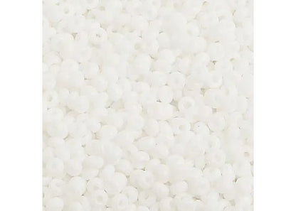 CZECH SEED BEADS 10/0 OPAQUE WHITE 25g VIAL