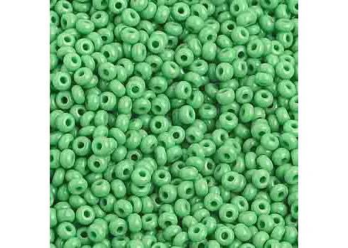 Czech Seed Beads 10/0 Opaque Medium Green 25g Vial