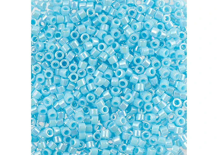 MIYUKI DELICA 11/0 50G BAG LIGHT BLUE OPAQUE AB (164)