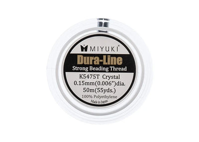 Fil à perles Miyuki Dura-line 50 m transparent 0,15 mm résistant