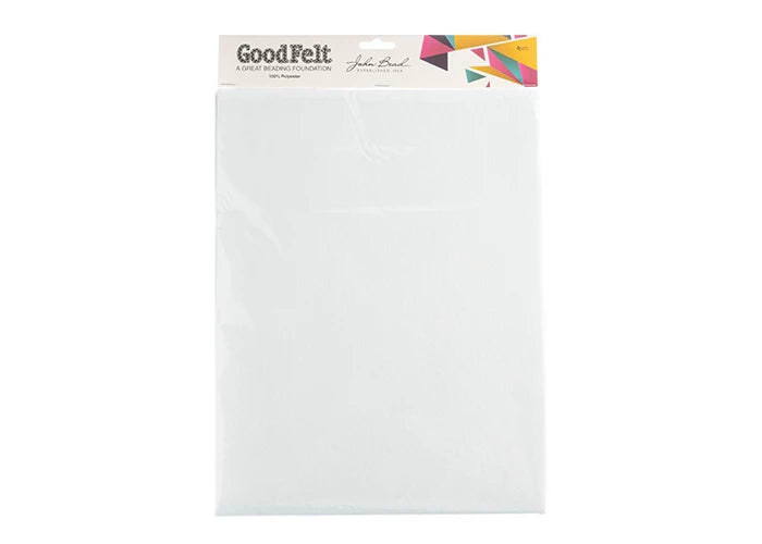 GOODFELT BEADING FOUNDATION 1.5MM 8.5X11IN (4PCS/PKG) WHITE
