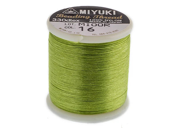 MIYUKI NYLON BEADING THREAD B PERIDOT (50M)