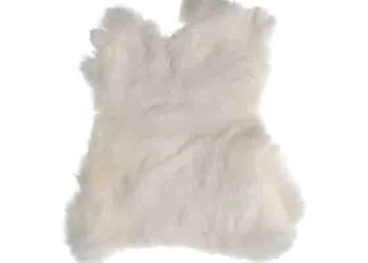 RABBIT FUR SKIN - WHITE APX 15X15IN