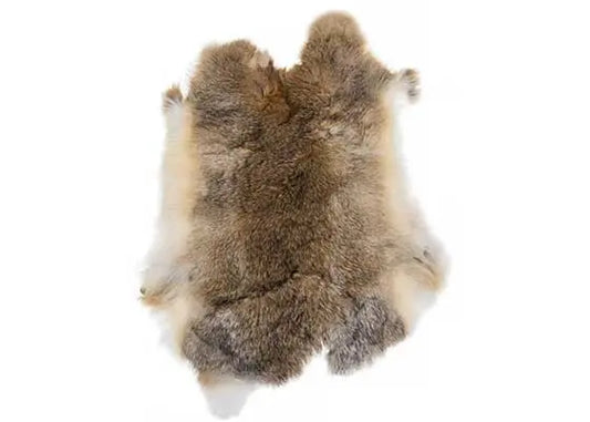 RABBIT FUR SKIN - LOW GRADE APX 11X15IN LIGHT BROWN