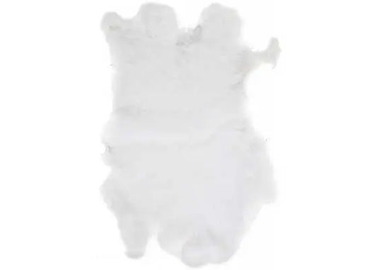 RABBIT FUR SKIN - MEDIUM GRADE APX 11X15IN BLEACHED WHITE