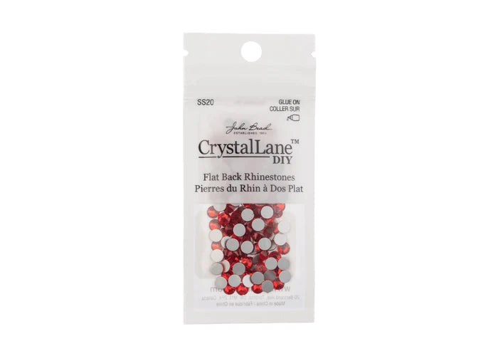 CRYSTAL LANE DIY FLAT BACK RHINESTONES SS20(4.7MM) LIGHT SIAM 144PCS