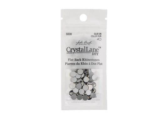 Crystal Lane Diy Flat Back Rhinestones Ss30(6.5mm) Black Diamond 72pcs