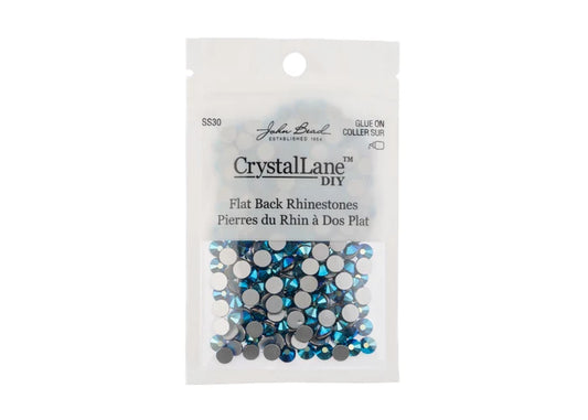 CRYSTAL LANE DIY FLAT BACK RHINESTONES SS30(6.5MM) JET AB 288PCS