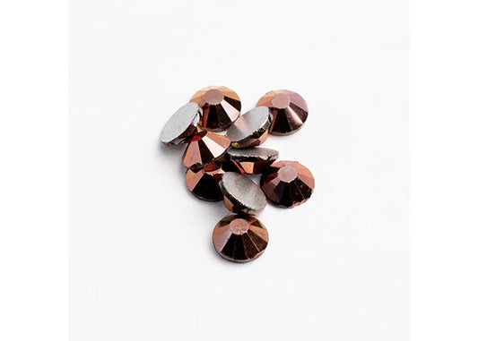 CRYSTAL LANE DIY FLAT BACK RHINESTONES SS12 (3MM) METALLIC ROSE GOLD 432PCS