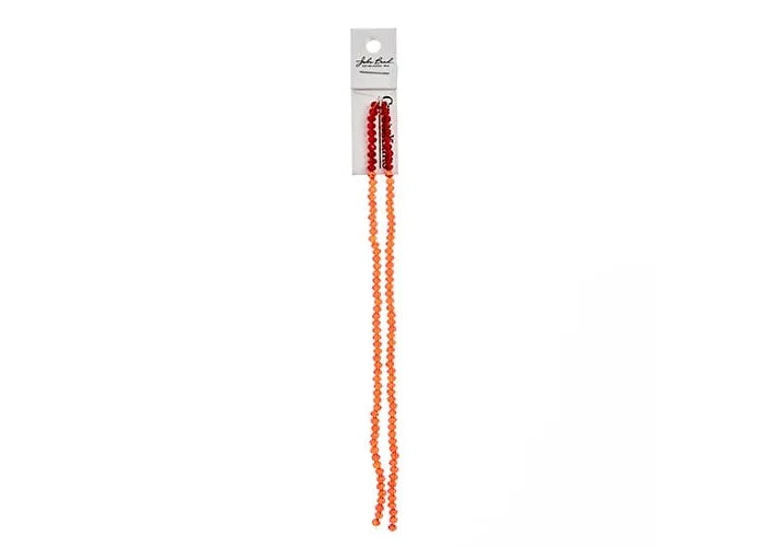 CRYSTAL LANE DIY RONDELLE 2 STRAND 7IN (APX110PCS) 3X4MM TRANSPARENT RED