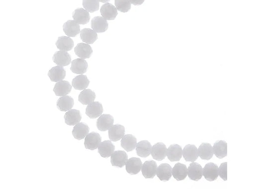 Crystal Lane Diy Rondelle 2 Strand 7in (apx110pcs) 3x4mm Opaque White Matt