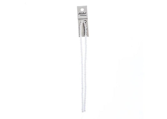 Crystal Lane Diy Rondelle 2 Strand 7in (apx110pcs) 3x4mm Opaque White Matt