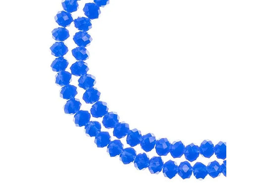 Crystal Lane Diy Rondelle 2 Strand 7in (apx110pcs) 3x4mm Opaque Dark Sapphire