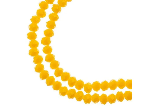 Crystal Lane Diy Rondelle 2 Strand 7in (apx110pcs) 3x4mm Opaque Yellow