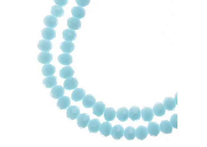CRYSTAL LANE DIY RONDELLE 2 STRAND 7IN (APX110PCS) 3X4MM OPAQUE LIGHT BLUE