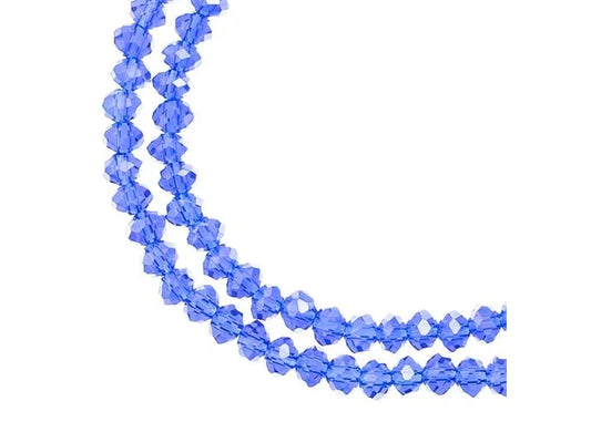 Crystal Lane Diy Rondelle 2 Strand 7in (apx110pcs) 3x4mm Transparent Sapphire Ab