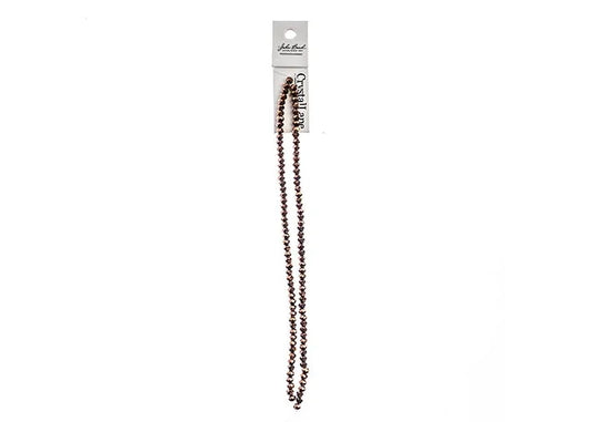 Crystal Lane Diy Rondelle 2 Strand 7in (apx110pcs) 3x4mm Opaque Copper Iris