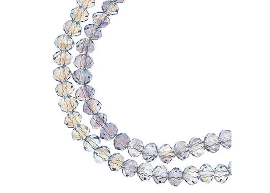 Crystal Lane Diy Rondelle 2 Strand 7in (apx110pcs) 3x4mm Transparent Green Luster
