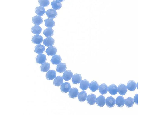 CRYSTAL LANE DIY RONDELLE 2 STRAND 7IN (APX110PCS) 3X4MM OPAQUE PERIWINKLE