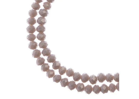 CRYSTAL LANE DIY RONDELLE 2 STRAND 7IN (APX110PCS) 3X4MM OPAQUE GREY