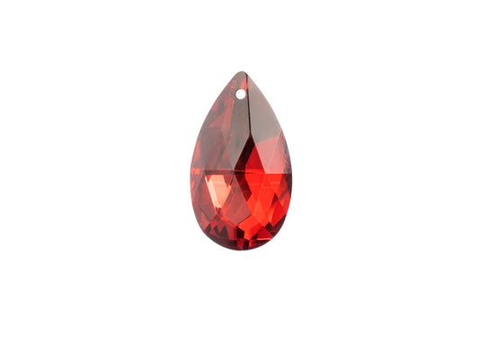 CRYSTAL LANE DIY FACETED TEARDROP 22X38MM RED