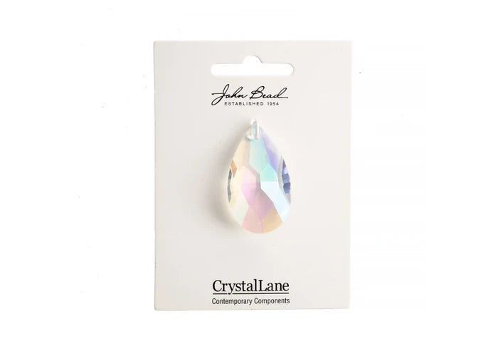 CRYSTAL LANE DIY FACETED TEARDROP 22X38MM CRYSTAL AB