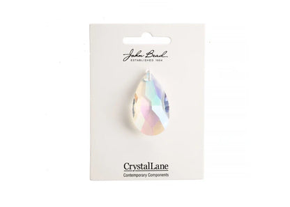 CRYSTAL LANE DIY FACETED TEARDROP 22X38MM CRYSTAL AB