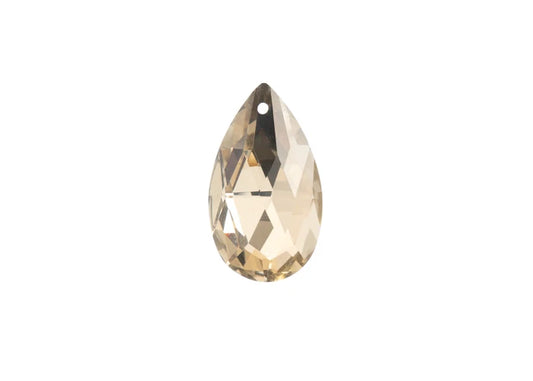 CRYSTAL LANE DIY FACETED TEARDROP 22X38MM LIGHT AMBER