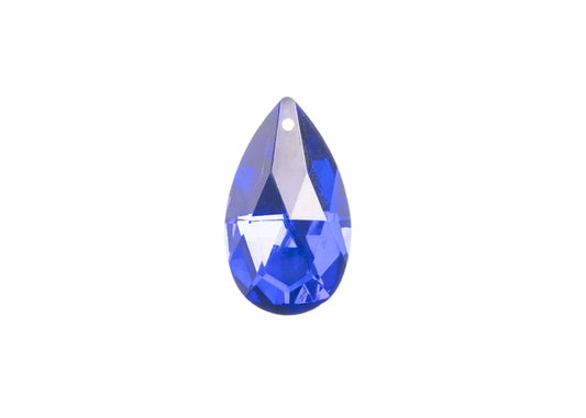 CRYSTAL LANE DIY FACETED TEARDROP 22X38MM DARK BLUE