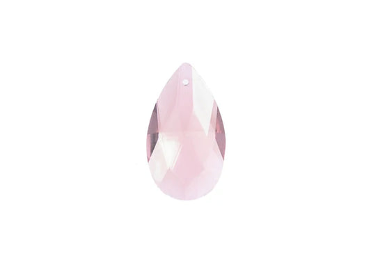 CRYSTAL LANE DIY FACETED TEARDROP 22X38MM PINK