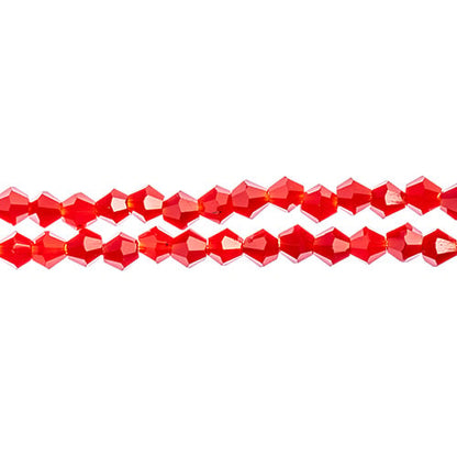CRYSTAL LANE DIY BICONE 2STRAND 7IN (APX96PCS) 4MM OPAQUE RED