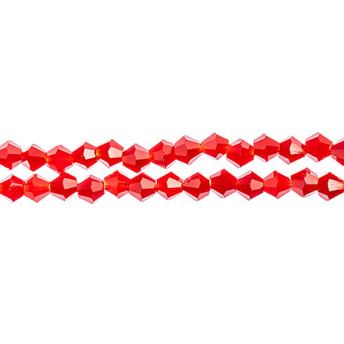 CRYSTAL LANE DIY BICONE 2STRAND 7IN (APX96PCS) 4MM OPAQUE RED