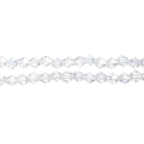 CRYSTAL LANE DIY BICONE 2STRAND 7IN (APX96PCS) 4MM TRANSPARENT CRYSTAL AB