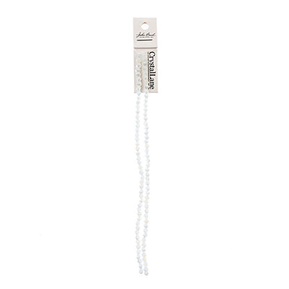 CRYSTAL LANE DIY BICONE 2STRAND 7IN (APX96PCS) 4MM OPAQUE WHITE MATT AB
